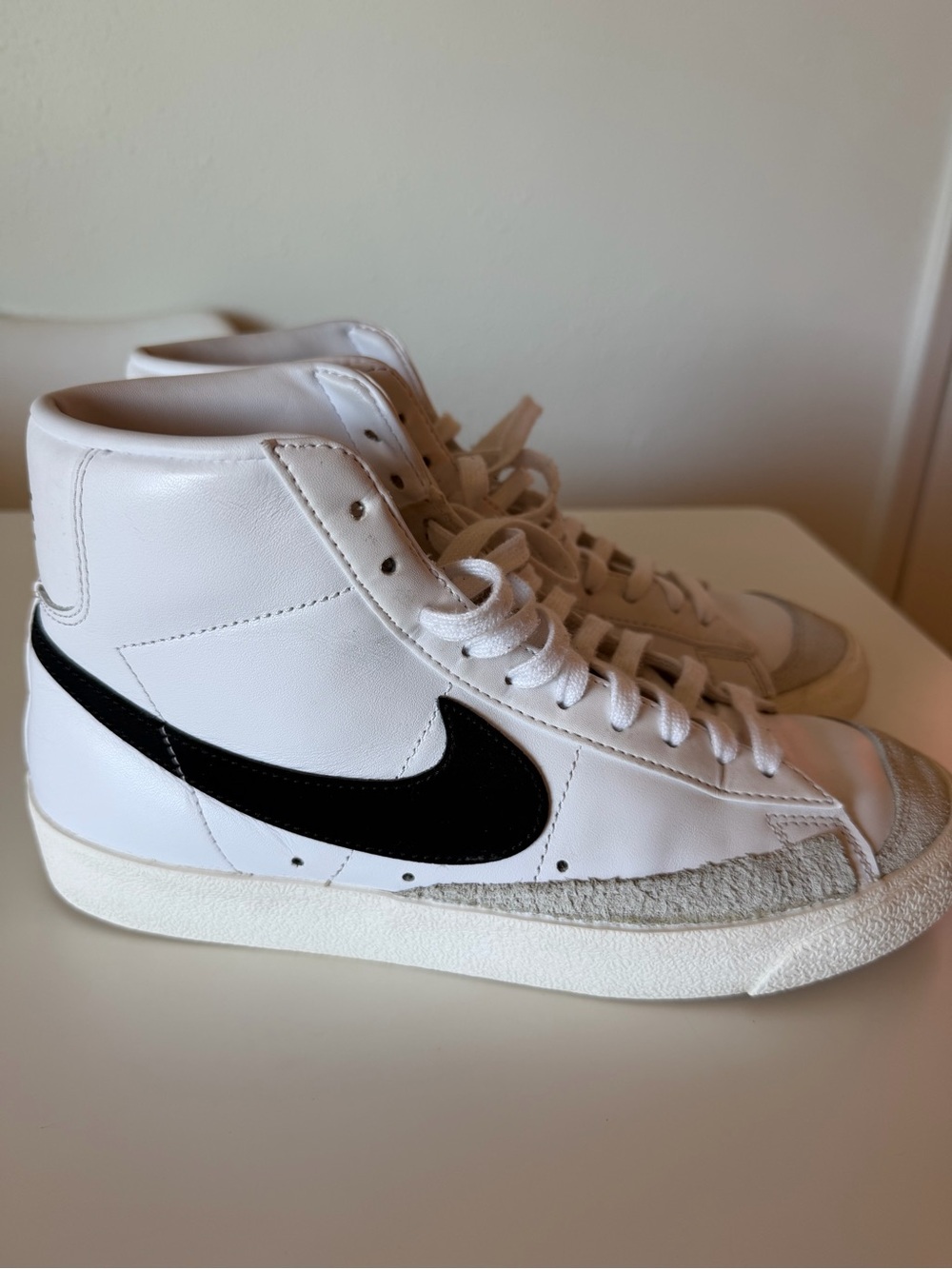 Nike Mid Blazer 77 White and Black High-Top Sneakers